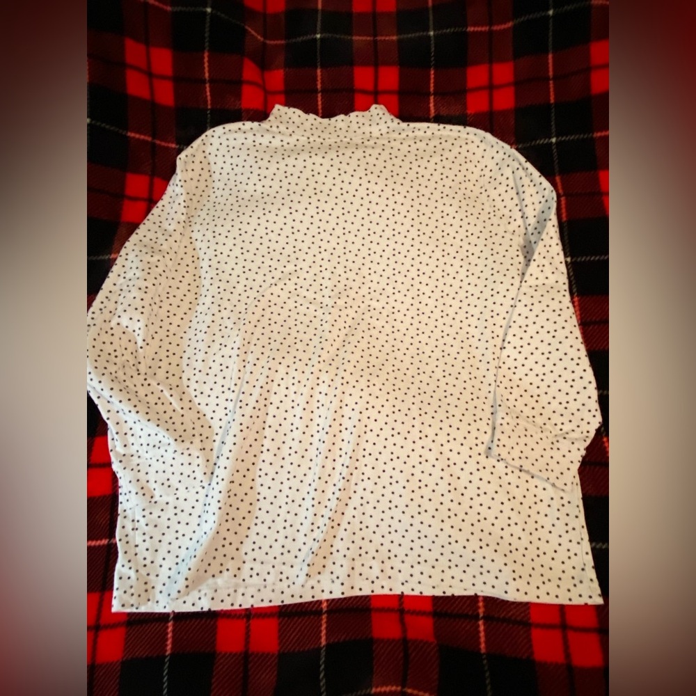 Speculation 3x White Polka Dot Long Sleeve Shirt